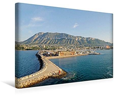 Premium Textil-Leinwand 45 x 30 cm Quer-Format Hafen von Denia, Montgo | Wandbild, HD-Bild auf Keilrahmen, Fertigbild auf hochwertigem Vlies, Leinwanddruck von Barbara Boensch