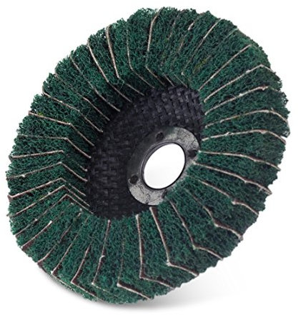 Eastar Grünes Nylon Schleifmittel Polieren Polieren Polieren Polieren Polieren Fiber Flap Wheel Disc Dia 100mm Korn 120 oder 240