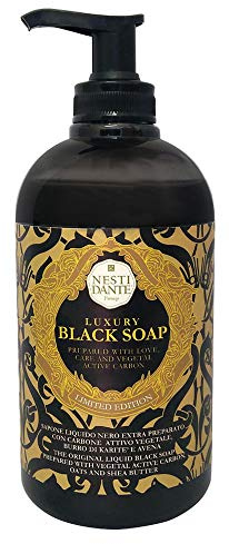 Nesti Dante Luxury Black mit Aktivkohle (Liquid Soap/Flüssigseife 500 ml, Unisex, für alle Hauttypen geeignet) 661214