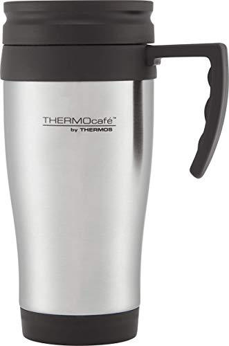 Stainless Steel Travel Mug with Slide Lock Lid 400ml