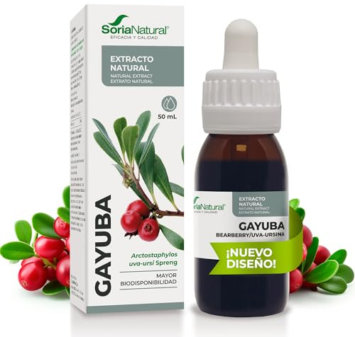 Soria Natural Gayuba Extracto - Antiséptico Natural Urinario, Favorece la Salud de las Vías Urinarias y el Efecto Diurético - 100% Puro - Salud de la Vejiga - Botella de 50 ml