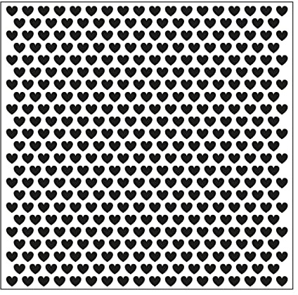 Vaessen Creative Embossing Folder, Small Hearts, for Adding Texture and Dimension to Papercraft Projects, 15 x 15 cm, MV-PS-168