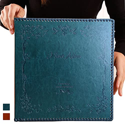 Totocan Fotoalbum zum Selbstgestalten Selbstklebend Fotoalbum zum Einkleben, Groß, Bilderalbum mit Vintage-inspiriertem Ledereinband, Fotobuch für Fotos in Verschiedenen Größen