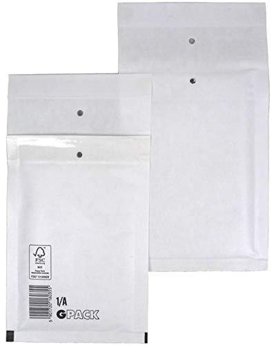200 Stück Luftpolsterumschläge Luftpolstertaschen Versandtaschen 1/A 120x175 mm weiß