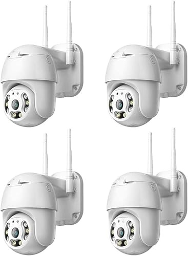 081 Store - 4X TELECAMERA IP CAM WIFI CAMERA DOME WIRELESS ESTERNO SPEED ZOOM MICRO SD 4MM PTZ APP ICSEE