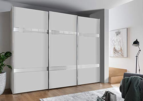 WIEMANN Rialto Kleiderschrank, Schwebetürenschrank, Schlafzimmerschrank, mit Schiebetüren, Breite 300 cm, in weiß, Holz, B/H/T 300 x 236 x 67 cm