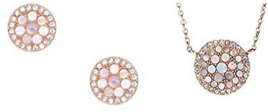 Fossil Damen Pearl Disc | Halskette | Ohrstecker | Armband