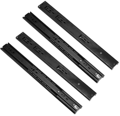 2 Paar (4 Stück) Kugellager Schubladenschienen softclose 350mm, Vollauszug mit selbsteinzug schwere Belastbarkeit 45 kg