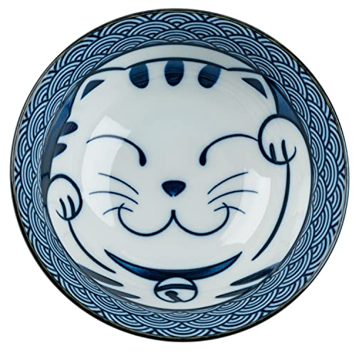 Lucky Cat Ceramic Japanese Tayou Bowl