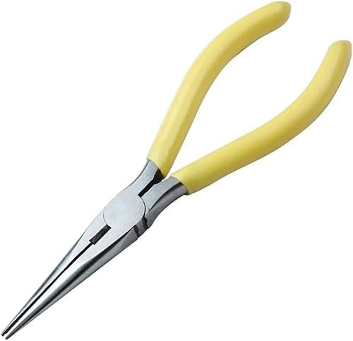 Long Nose Pliers,Needles Nose Plier,Thin Serrated Small Long Nose Pliers Micro Precision Wire Looping Fine Chain Nose Plier Professional Jewelry Making Tool Beading Hobby Craft Supplies Cutting Plie
