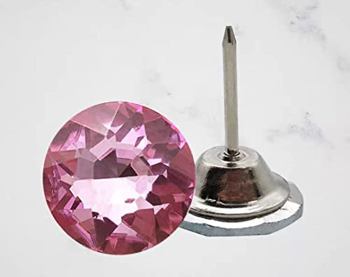 Nähknöpfe Polsterdekoration Nägel Sofanägel DIY Handwerk, 20 Stück Kristallknopf 20 mm Diamant Kristall Polsternägel Reißnägel Sofa Kopfteil Nähknöpfe Wanddekoration (Farbe: M, Größe: 20 mm 20 Stück)