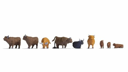 NOCH® Señuelo de Tierras Altas, Figuras de Animales detalladas para el Ancho de vía H0, Coloreado a Mano, Ideal para maquetas, dioramas y proyectos de Manualidades