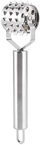 YZJSSL Stainless Steel Meat Tenderizer Strong Roller Beef Steak Chicken Mallet Hammer with Ergonomic Handle for Any Meat Kitchen Tool Silver