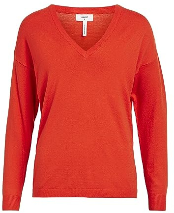 Object Objthess L/S Noos-Jersey de Punto con Cuello En V Mujer