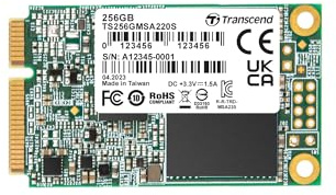 Transcend SSD 256GB MSA220S mSATA 3D NAND, SATA3