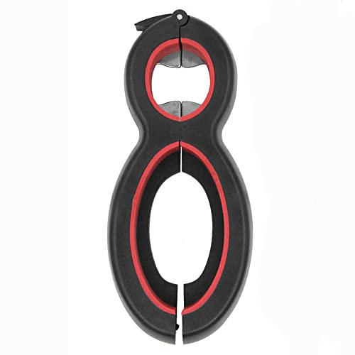 Glasöffner, 6 in 1 Multifunktion Flaschenverschlüsse Öffner Edelstahl Manuelles Dosenöffnungswerkzeug für Taschen, Zuglaschen und Glasdeckel