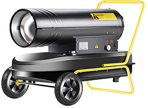 Paraffin-, Kerosin- und Dieselheizungen, mit beweglichen Rädern, leicht zu bewegen, IPX4 extrem wasserdicht, Überhitzungsschutz, automatische Abschaltung. (30KW)