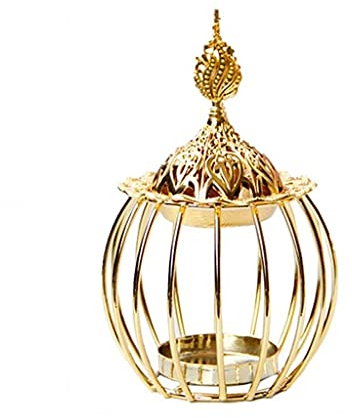 Metall-Räuchergefäß, Eisen-Kunst-Räucherstäbchenhalter, Goldener Turm, Kerzenständer, goldenes Metall-Porzellan-Räuchergefäß, Haus, Yoga-Studio