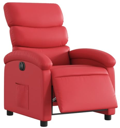 vidaXL Relaxsessel Elektrisch Rot Kunstleder