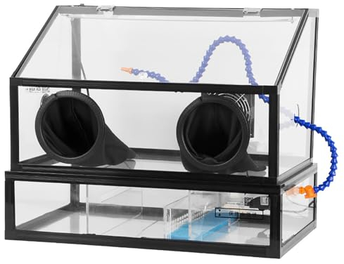 STMKB Sandstrahlbox, Acryl-Staubbox Und Umlaufwassertank, Mehrfachfiltration, Effiziente Staubentfernung, Zum Gravieren, Schneiden, Schleifen Und Polieren