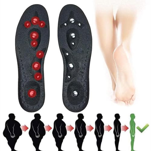 Weyot Magnetische Massage Einlegesohlen, Akupressur Einlegesohlen, Reflexzonen Fußschmerz Akupressur Einlegesohlen für Plantarfasziitis, Bequem/Schneidbar/Waschbar,S(36-40)