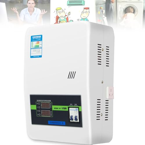 Stabilizzatore automatico di tensione, regolatore/stabilizzatore di tensione monofase per carichi pesanti, regolatore di tensione CA in uscita 220 V con protezione da interruzione del circuito,15000VA