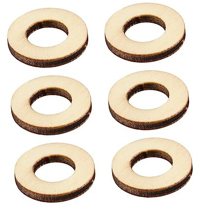 STOBOK 200stücke Holzscheiben Hohle Runde Holzstücke Für Bastelarbeiten Dekorationen Kreative Projekte Natürliche Holzfarbe Für Handwerk Und Feiern