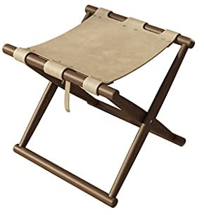 Leichter Barhocker, Holz-Klapphocker, Leder-Sitzpaneel, Hocker, multifunktionaler Stuhl, tragbarer Doppelzweck-Schuhwechselhocker, Stuhl für Zuhause, Wohnzimmer (Farbe: Walnussfarbe)