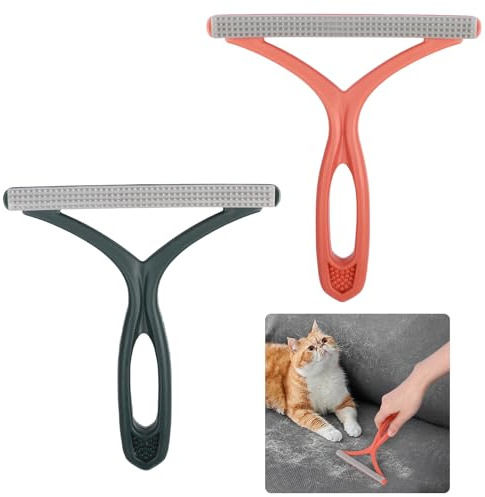 Figarge 2PCS Haustierhaarentferner für Teppich Fusselentferner Haustierhaar Teppichbürste Wiederverwendbare Fusselrolle für Auto Treppe Möbel Sofa Kleidung Haustierbett