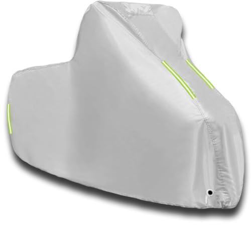 Motorradabdeckung Abdeckplane für Harley Davidson Fat Boy |Motorradgarage Abdeckplane Motorrad Schutzhülle Kratzfestes Wasserdicht Motorrad Abdeckplane Outdoor Staubdicht UV(Silver)