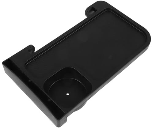 SUPVOX Portavasos para Silla Plegable De Abs Negro, Bandeja y Soporte Lateral para Silla De Camping, Accesorio Portable para Sillón Reclinable, Adecuado para Exteriores y Picnic