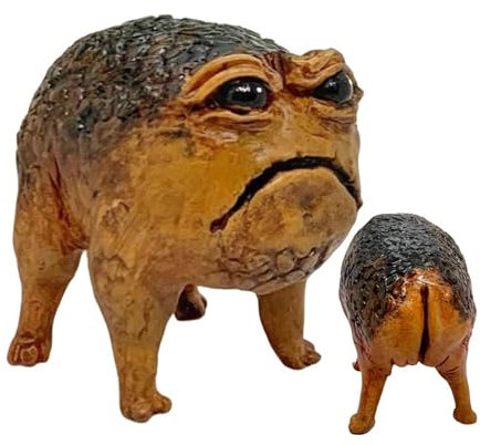 Statue de grenouille bizarre, figure de crapaud laid,Statue de décoration de grenouille de jardin de jardin en plein air | Résine Fun Novelty Animals Outdoor Garden Decor for Garden Salle Room Bookshe