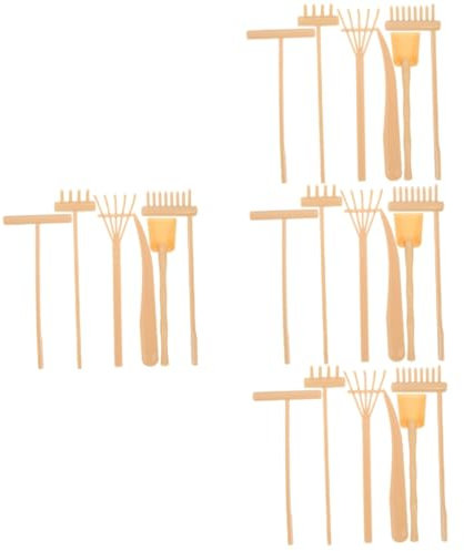 DRESSOOS Lot de Râteaux De Table De Sable Zen, Outils pour Bac À Sable, Outil De Jardin Zen, Râteau De Jardin Zen, Jardin Zen pour Bureau, Mini Outils De Râteau Zen, Décorations De