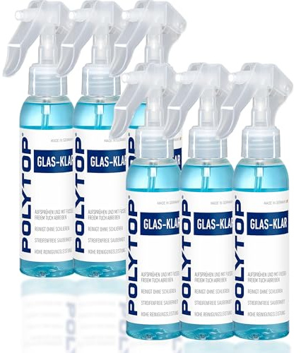 Auto Scheibenreiniger | Polytop Glasreiniger 6x 150ml in kompakter Größe für unterwegs | starker & schlierenfreier Glas Reiniger für Autoscheiben | gegen hartnäckige Verschmutzungen