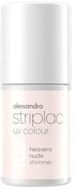 alessandro Striplac UV-Nagellack Heavens Nude Shimmer - Deckend & Kratzfest bis zu 15 Tage - Leichtes Auftragen - Schonende Abziehtechnologie - Vegan - Rosa, 6,5ml