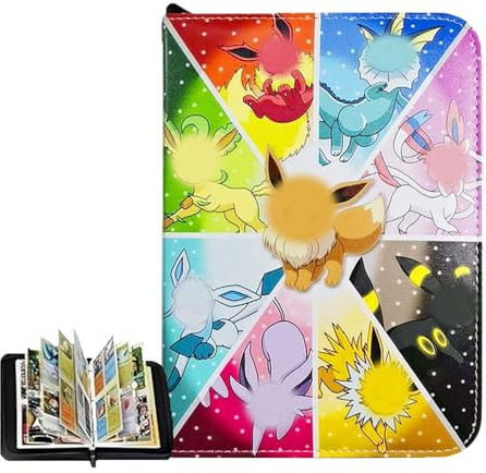 Pokémon sammelalbum, 50 Seiten 400 Karten Kapazität, Pokémon sammelkarten album, Sammelkarten Fotoalben, tragbare wasserdichte, Kindergeschenke (A)