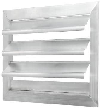 PATIKIL 8x8 Pouce Couverture De Ventilation En Aluminium, Volet À Persiennes Ventilateur D'Extraction Grille Carrée À Gravité Automatique Couverture De Ventilation Auto-Fermante