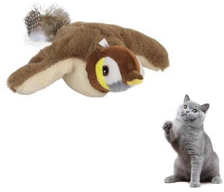 Interactive Katzenspielzeug Vogel - Cat Toys, Katzenspielzeug Vogel Fliegt Elektrisch, Spirale Kitten ZubehöR, Automatisches Fliegender, Wasserspielzeug Flappy Bird, Katzenangel Stabil Wings Birdy