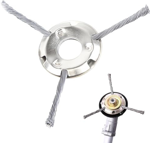 Vyloky Cepillo profesional de acero inoxidable de 150-230 mm, cabezal de fresado de alambre para desbrozadora, cabezal de corte de césped de alambre de acero, eliminación eficiente de musgo en el