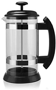 7LiuYueFei6 Cafetière à Piston, cafetière à saveur maximale avec Filtration supérieure, capacité de 2 Tasses, Noire
