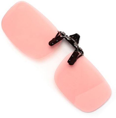 VANANA Rose Getönte Migränebrille Clip On Lichtempfindlichkeit Brille für fluoreszierende LED & Computer Bildschirme Blaulichtfilter Gläser