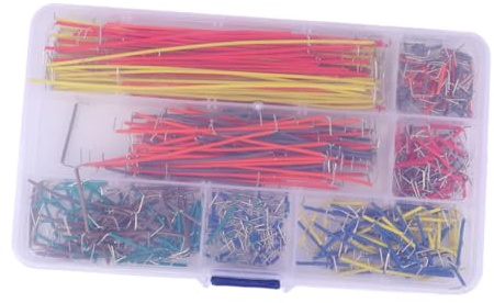 BATHVEVE 540PCS Assorted Male Breadboard Jumper Wires Kit with Preformed Right-angled Leads Flexible Awg Gauge Connection Cables for Electronic Prototyping Circuits
