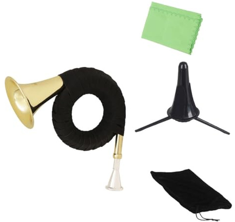 BESPORTBLE Waldhorn aus Messing Blasinstrument für Anfänger mit Klarem Klang für Musikliebhaber und Übung von Hand Auge Koordination Zufällige Farbe