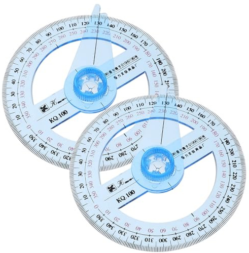 2 goniometri circolari righello strumento di misurazione goniometro a 360 gradi per bambini aula
