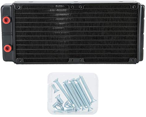 Radiateur de refroidissement à eau 45 mm double cœur 24 tuyaux dissipateur de chaleur CPU haute performance pour systèmes de refroidissement d'ordinateurs et instruments