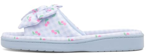 The Slipper Company Womens Blue Bow Mule Slipper - Size 5 UK - Blue