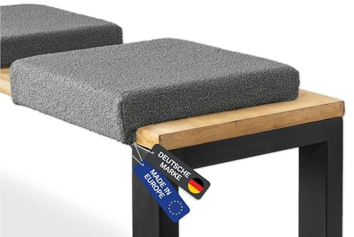 Lycce Klemmkissen/Bankauflage Bouclé, Sitzkissen gepolstert (dunkelgrau)