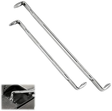 2 Pièces Tournevis Coudé Type Z Double Tête, Tournevis Magnétique Plat et Cruciforme 90°, 5mm 14cm & 6mm 18.5cm pour Espaces Étroits