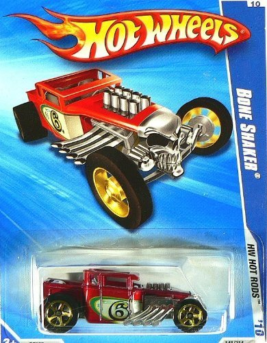 2010 Hot Wheels #05/10 HW Hot Rods Red BONE SHAKER 143/240 Collectible Car