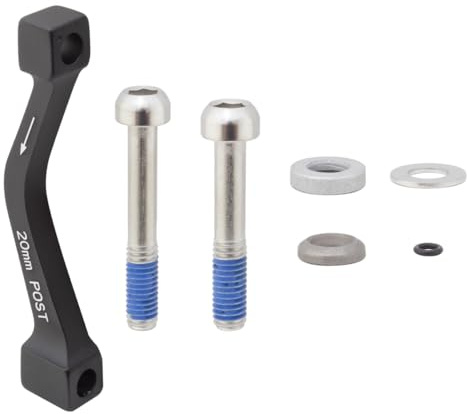 Post Bracket 20 P (Front180/Rear 160), Includes Stainless Caliper Mounting Bolts (CPS and Standard), Increased Depth for Fitment of All Calipers Including Guide Ultimate, Black